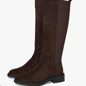 NEW Kenneth Cole Reaction Anabelle knee-high boots Chocolate Micro size 5.5